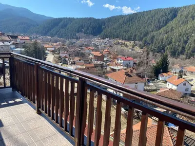 a view of a town from a balcony at Studio Deluxe Mian in Beli Iskar