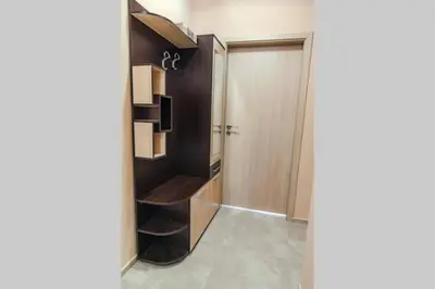 a room with a closet and a door at New & Comfortable home in Blagoevgrad center in Blagoevgrad