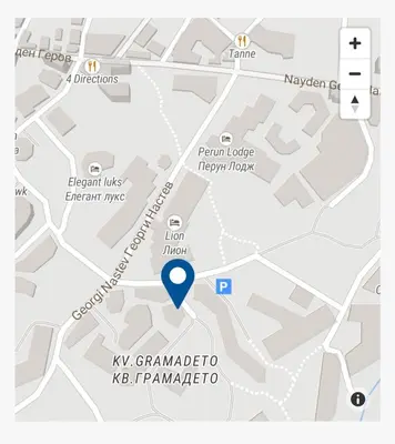 a map of amsterdam with a blue marker at Studio in Murphys Lodge in Bansko
