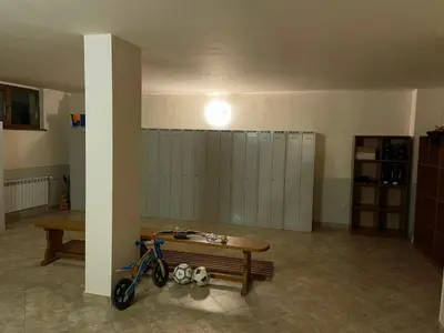 a room with a table and a bench in a room at Borovets Sequoia2 Apartment no 5 in Borovets