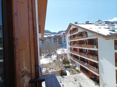 a view from the balcony of a building at Studio Detelina Residence in Bansko