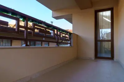 an empty room with a window in a building at Свети Никола in Razlog