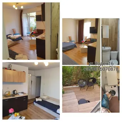 four different pictures of a living room and a kitchen at THE CENTER Apartments Comfort 3 in Sandanski