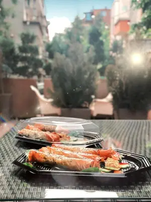two plates of food sitting on a table at HIDDEN BANK: DIAMONDS in Plovdiv