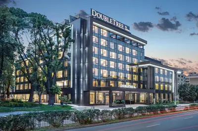 an artist rendering of the development planned for a hotel at Doubletree By Hilton Plovdiv Center in Plovdiv