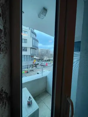 a view of a balcony from a window at Colonel apartment 937 in Sofia