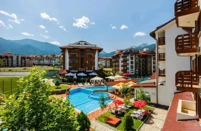 an image of a resort with a swimming pool at Apartment in Belvedere Club G205 in Bansko