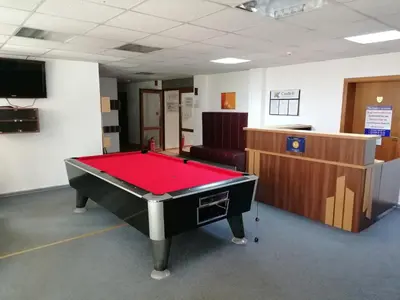 a room with a pool table in a room at Apartment SUNNY&RELAX Pamporovo The Castle 2 in Pamporovo