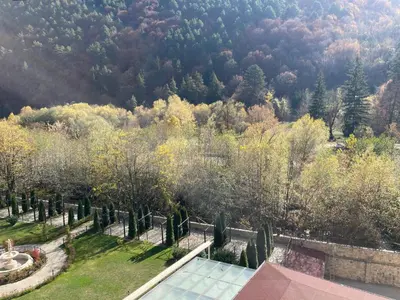 an aerial view of a garden with trees at Мия 3 Спа хотел Свети Спас in Velingrad