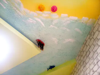 a cake with a picture of the ocean on it at Апартамент в центъра на София - plus Free Vouchers in Sofia