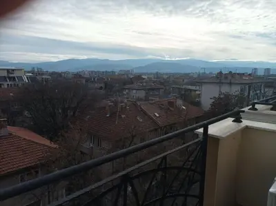 a view of a city from the balcony of a building at One Bedroom Apartment 37- Trakia 54 А in Plovdiv
