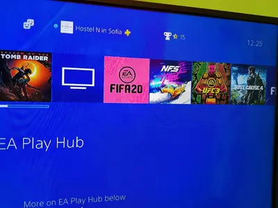 a computer screen with a play hub and some games at 