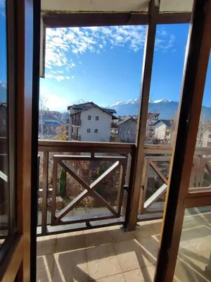 a view from the balcony of a house at Pirin Sunrise in Bansko