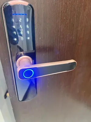 a close up of a door with a remote control at Boutique lux design apartment @Bansko Royal Towers in Bansko