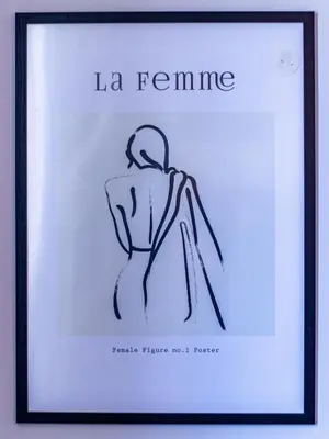 a drawing of a person with the words la femme at Vitosha Viewpoint - Chic City Studio in Sofia