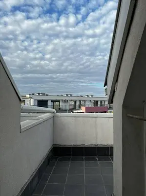 a view from the balcony of a building at Little Jack With Terrace in Sofia